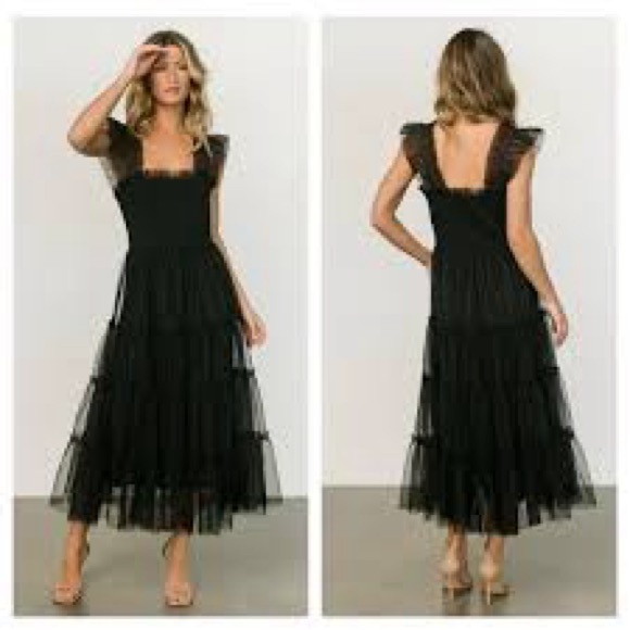 Baltic Born Dresses & Skirts - Baltic Born Emma Smocked Tulle Dress in black